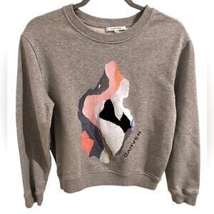 Carven Crewneck Sweatshirt Gray Art to Wear, size XS